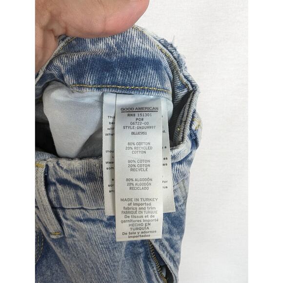 Good American 90s Duster Jean Blue 951 12 31 - Picture 8 of 9